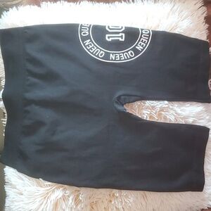 Oppa! Women's Black Biker Shorts w/Queen on one leg | Size: S/M